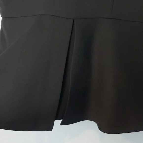 BCBGMaxAzria Abrielle Sleeveless Peplum Top Small Black New - Picture 5 of 9